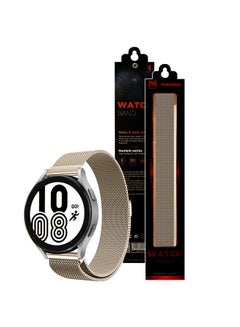 MARGOUN Stainless Steel Milanese Loop Mesh Replacement Band For Samsung Galaxy Watch 4/4 Classic/3/Active/Active 2 Champagne Gold  - Image 4