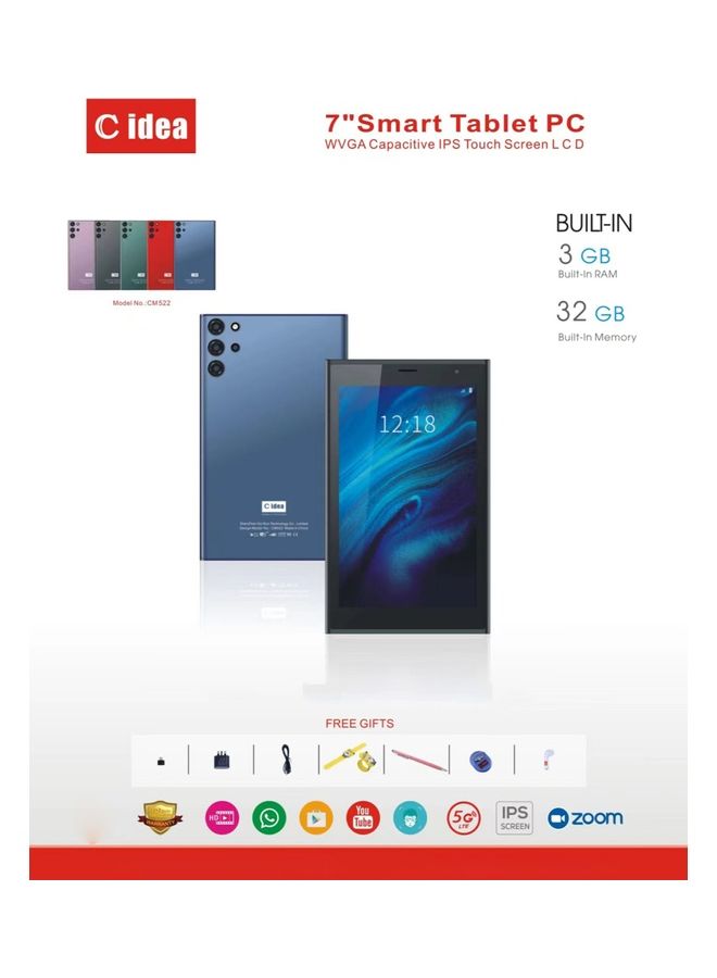 C idea Smart 7" Tablet PC 5G Android Tab With 3GB RAM 32GB ROM Quad-Core Processor Wifi Zoom Supported Face Unlock - Image 5