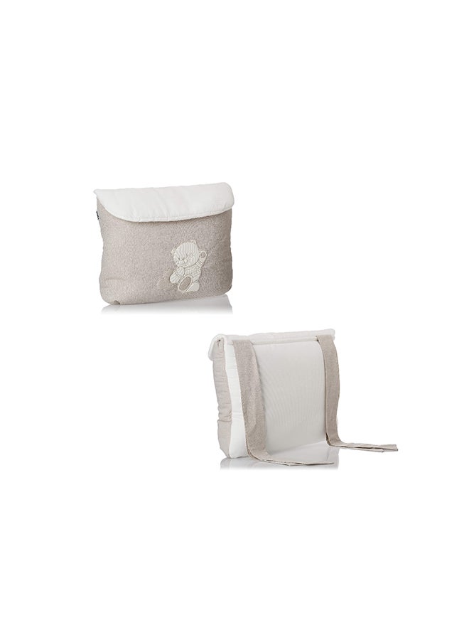 cam Cot Storage Bag Baby Pocket Beside, Linen Baby Nursery Organizer Bag, Washable, Crib, Playard Hanging Bag, Packet Organizer, Cribs, Diaper Caddy - Beige  - Image 3