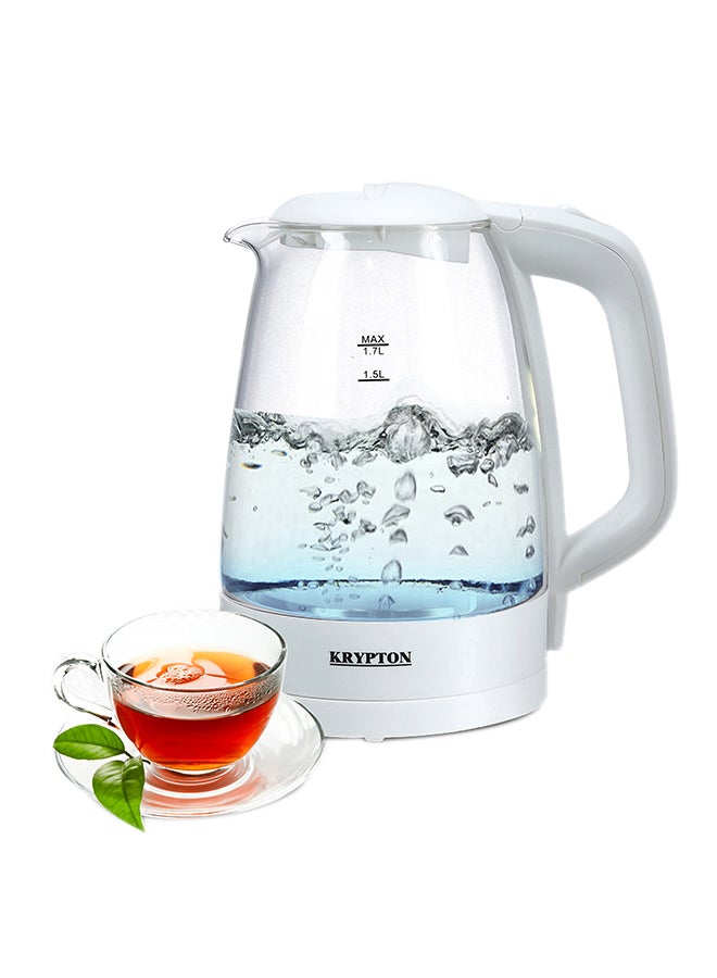 KRYPTON - Electric Glass Kettle,360-Degree Rotational Base 1.7 L 2200 W KNK5276 Clear - Image 1