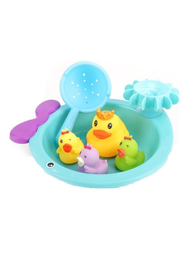 Moon Floating Set Assorted Mini Duck Family With Boat And Sieve ‎29.5 x 2 x 33.5cm - Image 1