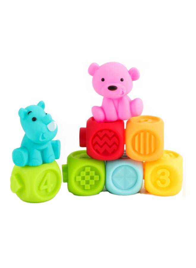 Moon Baby Learning Small Number Block Cubes & Animal Toys for Toddlers 4.5 x 1 x 4.5cm - Image 1