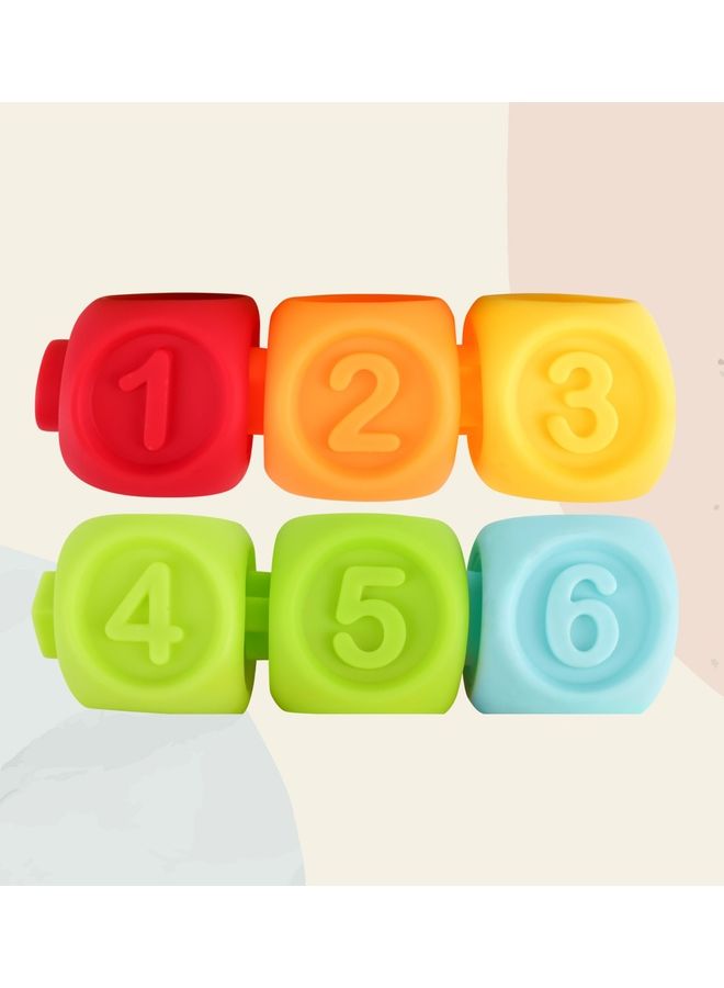 Moon Baby Learning Small Number Block Cubes & Animal Toys for Toddlers 4.5 x 1 x 4.5cm - Image 4