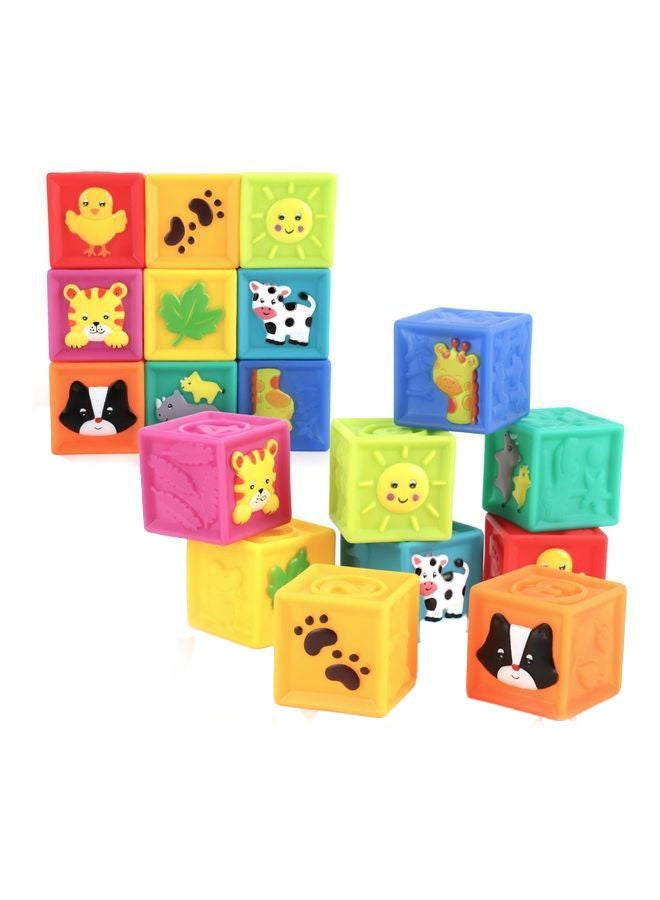 Moon Baby Stacking Sensory Toys Set Textured Balls Number Block Cubes & Animal For Toddlers 5 x 5 x 5cm - Image 1