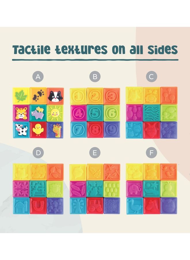 Moon Baby Stacking Sensory Toys Set Textured Balls Number Block Cubes & Animal For Toddlers 5 x 5 x 5cm - Image 3