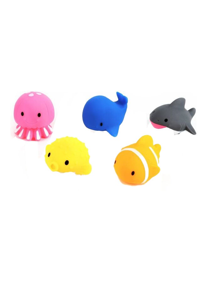 Moon Baby Aquatic Life Characters 5 Pcs Bath Fish Toys For Toddlers 18 x 1 x 27cm - Image 1