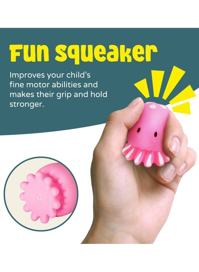 Moon Baby Aquatic Life Characters 5 Pcs Bath Fish Toys For Toddlers 18 x 1 x 27cm - Image 3