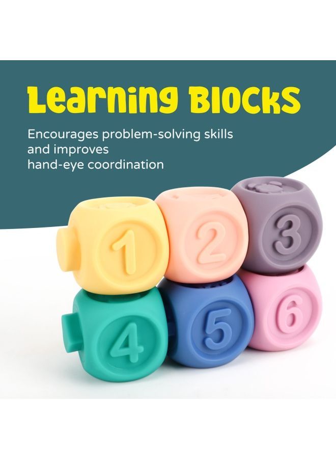 Moon Baby Educational Small Number Block Cubes Animal Toys For Toddlers & Shapes 47.5 x 9 x 23cm - Image 3