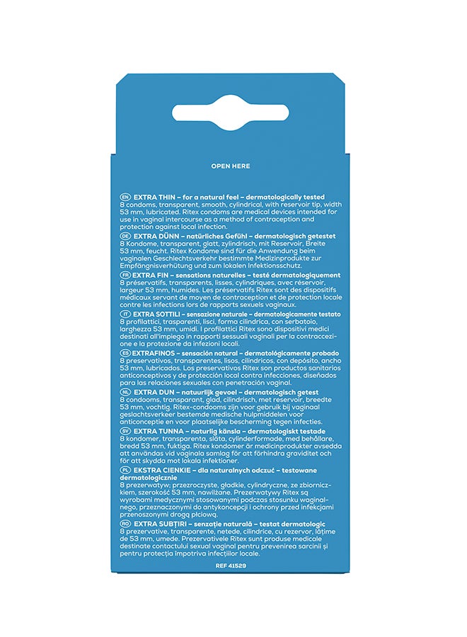 ريتكس عبوة واقيات ذكرية إكسترا دان رفيعة للغاية مكونة من 8 قطع - Image 2