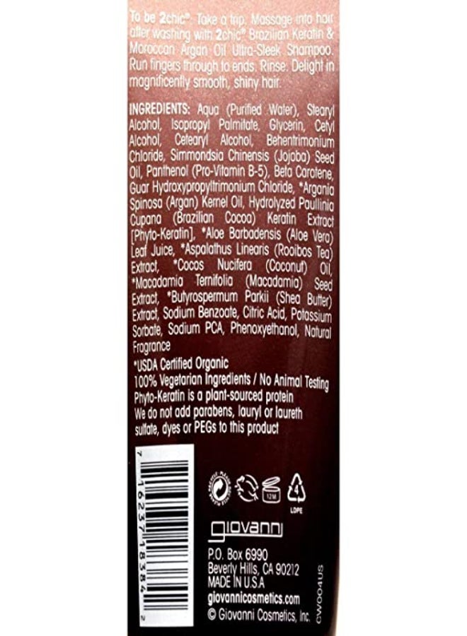 Giovanni 2chic Brazilian Keratin & Argan Conditioner 44ml - Image 2