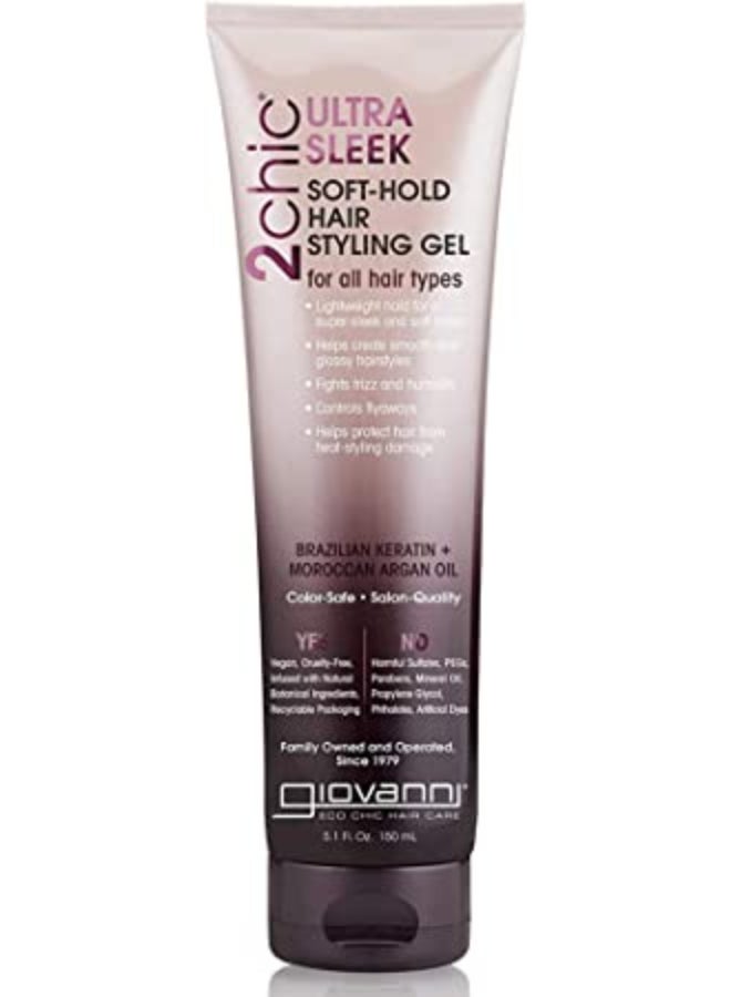 Giovanni 2Chic Ultra-Sleek Soft Hold Hair Styling Gel 150ml