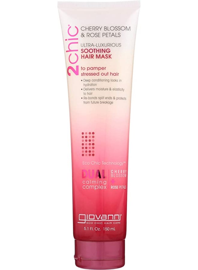 Giovanni 2Chic Cherry Blossom & Rose Petals Ultra-Luxurious Soothing Hair Mask 150ml  - Image 1