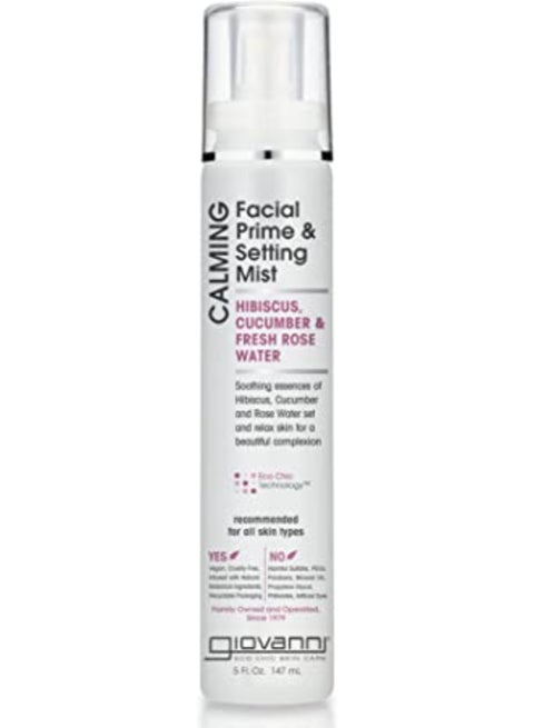 Calming Facial Prime Setting Mist Hibiscus Cucumber Fresh Rose Water 147ml