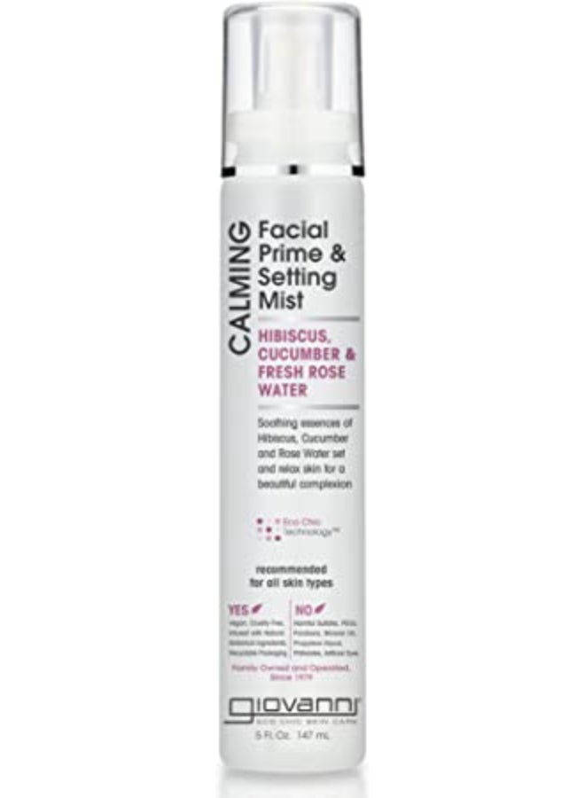Giovanni Calming Facial Prime Setting Mist Hibiscus Cucumber Fresh Rose Water 147ml 