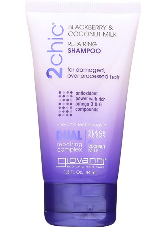 Giovanni 2Chic Blackberry and Coconut Milk Repairing Shampoo 44ml  - Image 1