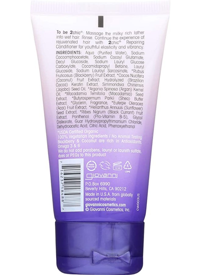 Giovanni 2Chic Blackberry and Coconut Milk Repairing Shampoo 44ml  - Image 2