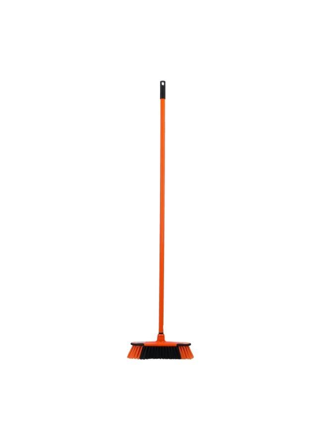 Royalford Floor Broom 27X6X124Cm Multicolor Orange/ Black  - Image 1