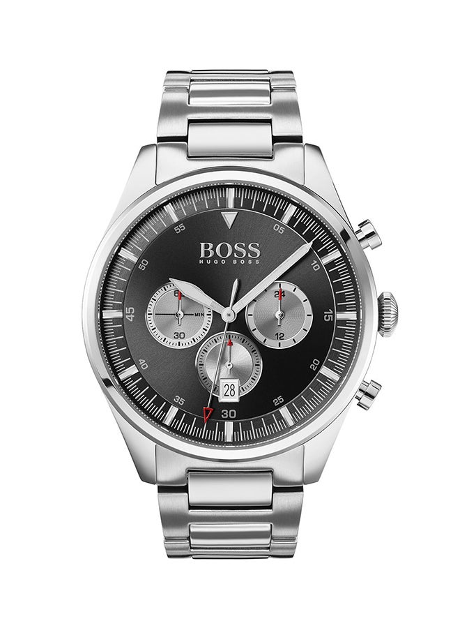 HUGO BOSS Men's Stainless Steel Chronograph Wrist Watch 1513712 - 44 mm - Silver  - Image 1