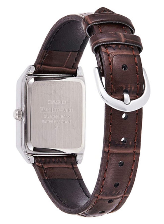 Women's Leather Analog Wrist Watch LTP-V007L-7E2UDF Brown - v1670852370/N40717589A_6