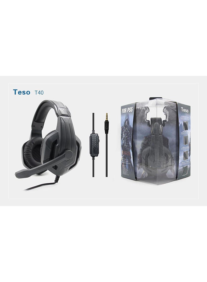 تيسو سماعة رأس روج سلكية بتصميم يغطي الأذن للألعاب - Image 3