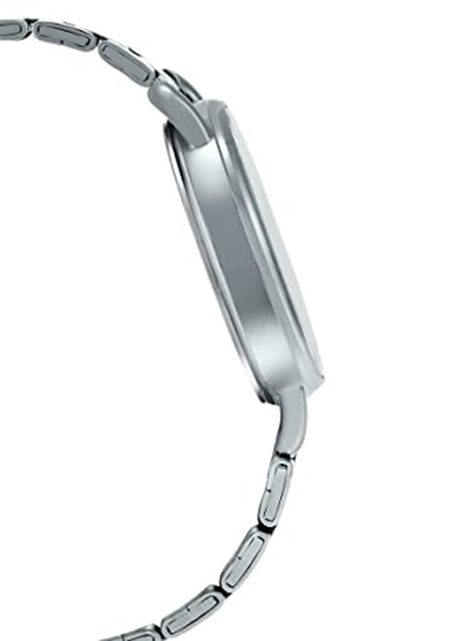 كاسيو ساعة يد كوارتز بعقارب بسوار من الستانلس ستيل طراز LTP-E414D-1ADF أسود/ فضي للنساء - Image 5