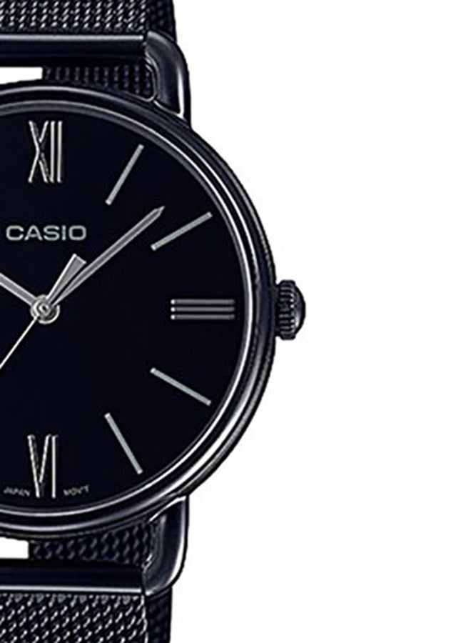 كاسيو ساعة يد كوارتز بعقارب بسوار من الستانلس ستيل طراز LTP-E414MB-1ADF أسود للنساء - Image 5