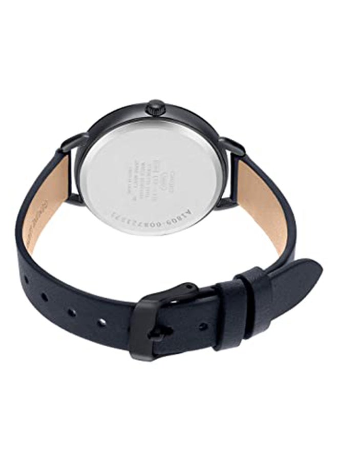 CASIO - Women's Leather Analog Quartz Wrist Watch LTP-E415GRL-1CDF white/Blue - Image 1