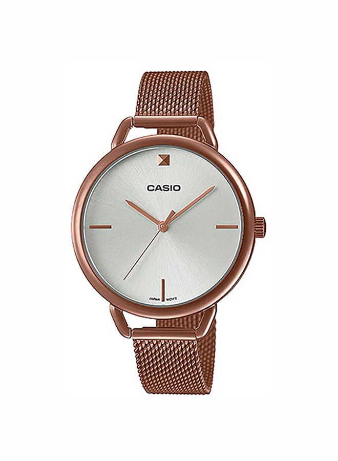 CASIO Women's Stainless Steel Analog Quartz Wrist Watch LTP-E415MR-7CDF white/Gold - Image 1