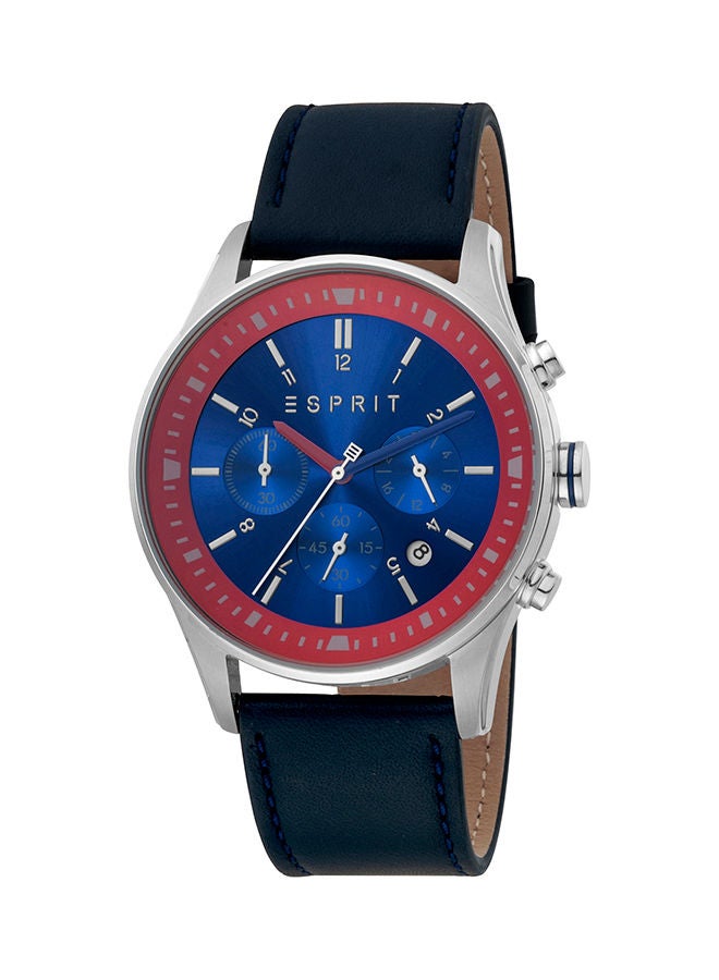ESPRIT Men's Leather Analog Wrist Watch ES1G209L0025  - Image 1