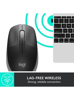Logitech Wireless Mouse M190 Grey  - Image 3