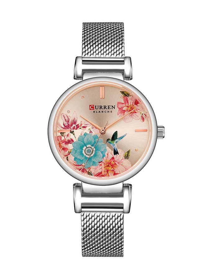 CURREN - Women's Waterproof Stainless Steel Mesh BAnd Quartz Watch 9053 - 30 mm - Silver - Image 1