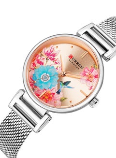 CURREN Women's Waterproof Stainless Steel Mesh BAnd Quartz Watch 9053 - 30 mm - Silver  - Image 2
