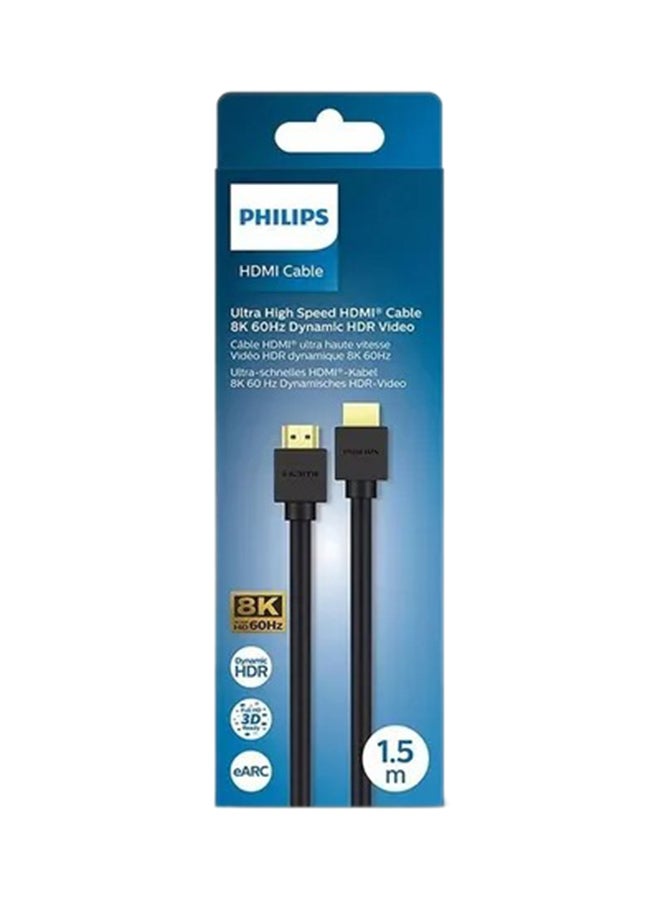 فيليبس كابل HDMI فائق السرعة 8K أسود أسود - Image 5