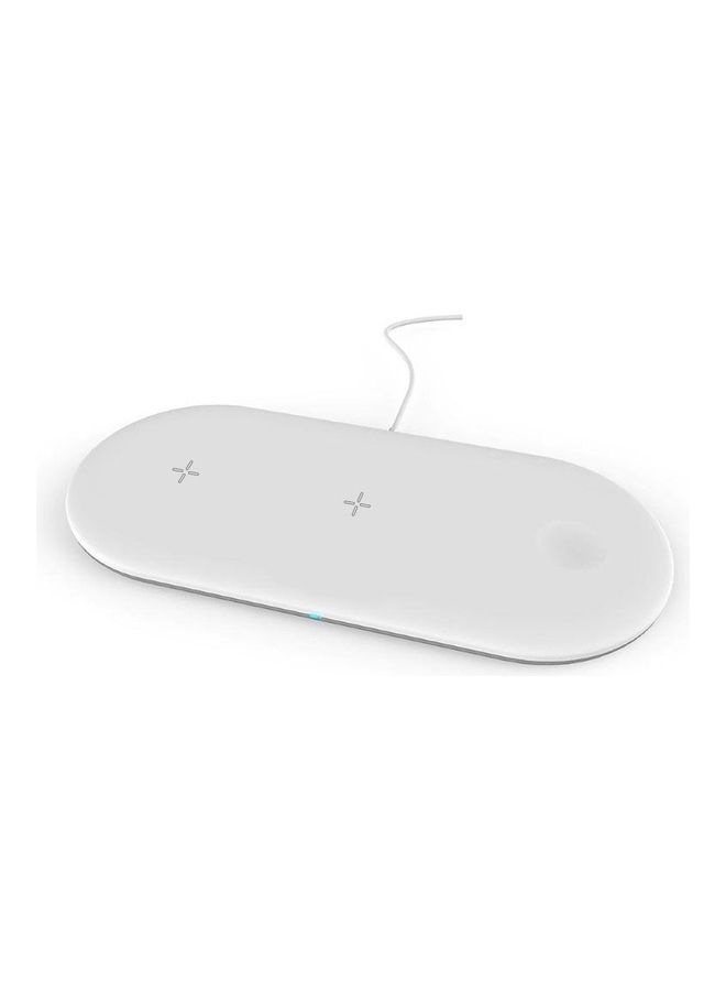 MARGOUN Wireless Charger Pad 15W 3 in 1 for iPhone 14 Series Apple Watch 8/Ultra AirPods 3/Pro 2 Compatible with All Qi Enabled Devices White - Image 2