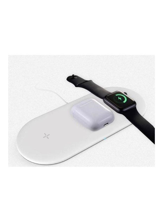 MARGOUN Wireless Charger Pad 15W 3 in 1 for iPhone 14 Series Apple Watch 8/Ultra AirPods 3/Pro 2 Compatible with All Qi Enabled Devices White - Image 3