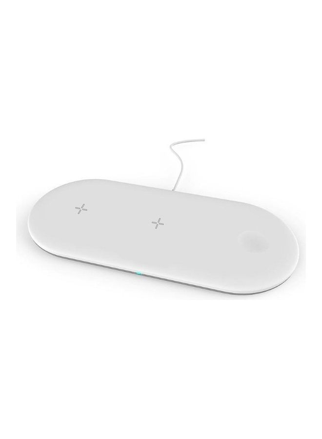 MARGOUN 3-in-1 Qi Wireless Charging Station Dock for Apple Devices iPhone 14 Series / iWatch/ AirPods White  - Image 2