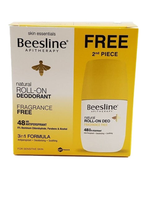 2 Pieces Fragrance Free Roll On Deodorant 50x2ml