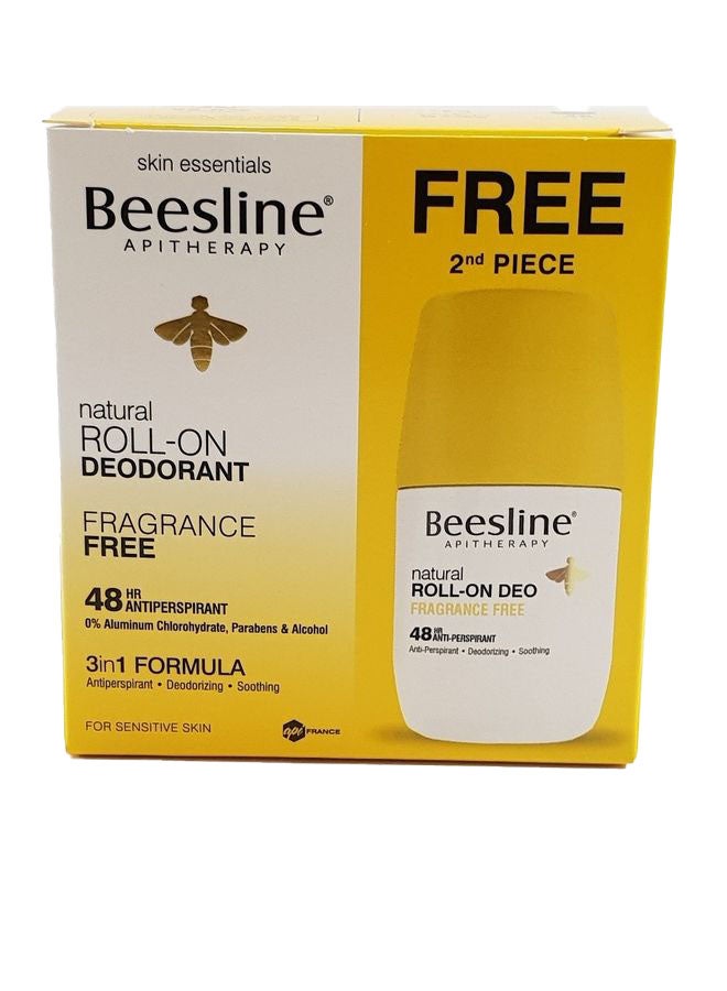 Beesline - 2 Pieces Fragrance Free Roll On Deodorant 50x2ml - Image 1