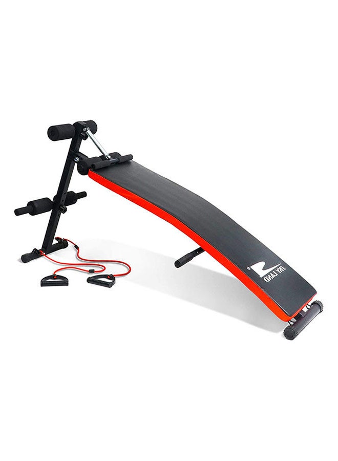 Sit Up Exercise Bench With Spring Resistance Band 130 x 15 x 32cm 