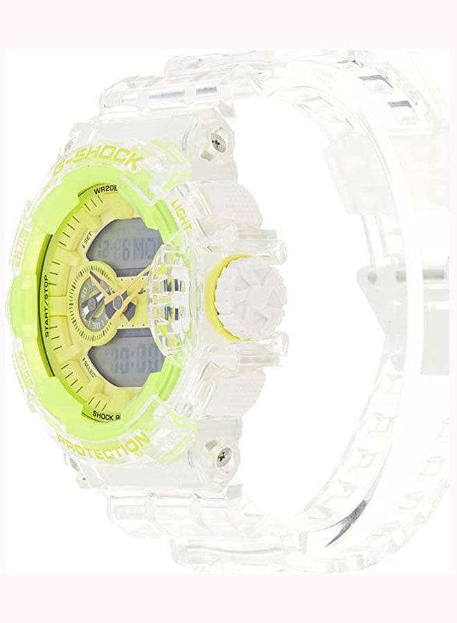 جي شوك ساعة يد بعقارب ورقمية بسوار من الراتنج طراز GA-400SK-1A9DR - Image 4