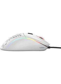 جلوريوس ماوس ألعاب Glorious Model D Minus Honeycomb - ماوس كمبيوتر RGB خفيف الوزن - ملحقات كمبيوتر 61 جم - ماوس USB سلكي - ماوس ألعاب سلكي أبيض غير لامع  - Image 4