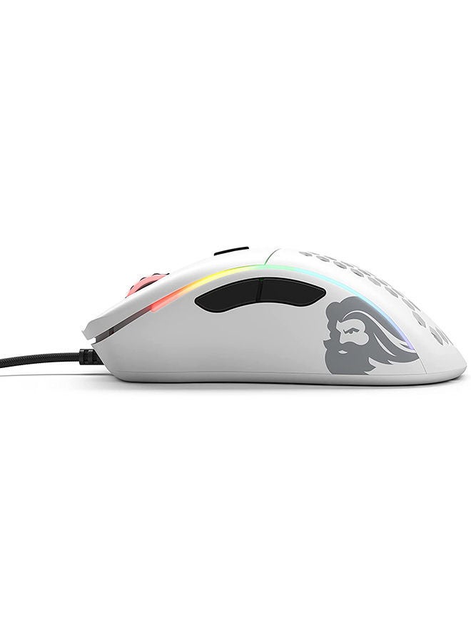 Glorious - Glorious Model D Minus Honeycomb Gaming Mouse - Light Weight RGB PC Mouse - 61 g PC Accessories - USB Mouse Wired - Matte White Wired Gaming Mouse - Image 1