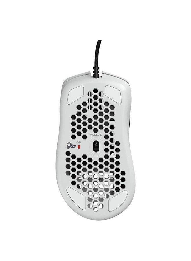Glorious - Glorious Model D Minus Honeycomb Gaming Mouse - Light Weight RGB PC Mouse - 61 g PC Accessories - USB Mouse Wired - Matte White Wired Gaming Mouse - Image 1