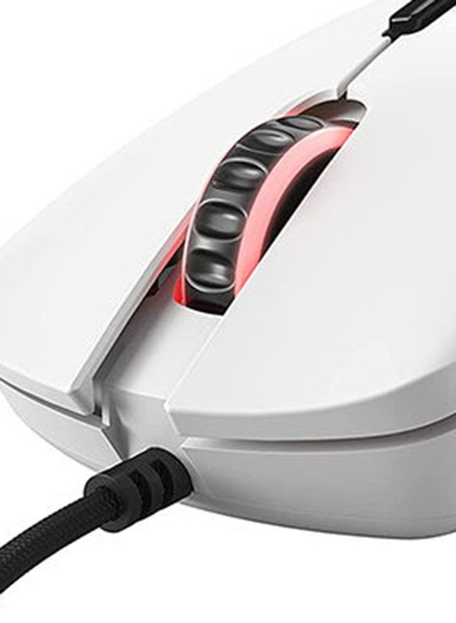 Glorious - Glorious Model D Minus Honeycomb Gaming Mouse - Light Weight RGB PC Mouse - 61 g PC Accessories - USB Mouse Wired - Matte White Wired Gaming Mouse - Image 1