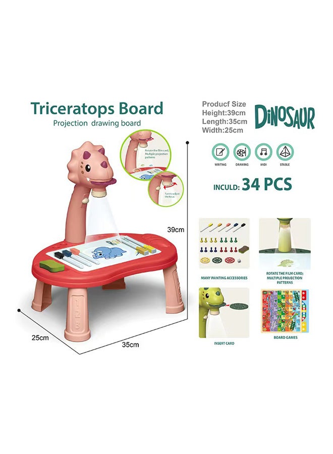 XIANGYU - Kids Painting Toy Adjustable Projector Learning Drawing Desk 35x25x39cm - Image 1