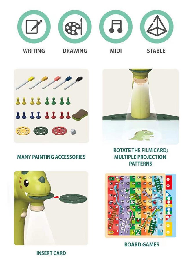 XIANGYU - Kids Painting Toy Adjustable Projector Learning Drawing Desk 35x25x39cm - Image 1