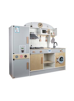 Wooden Authentic Detailing Rich Unique Design Pretend Kitchen Play Set 119x29.7x109cm - v1670919834/N43060378A_1