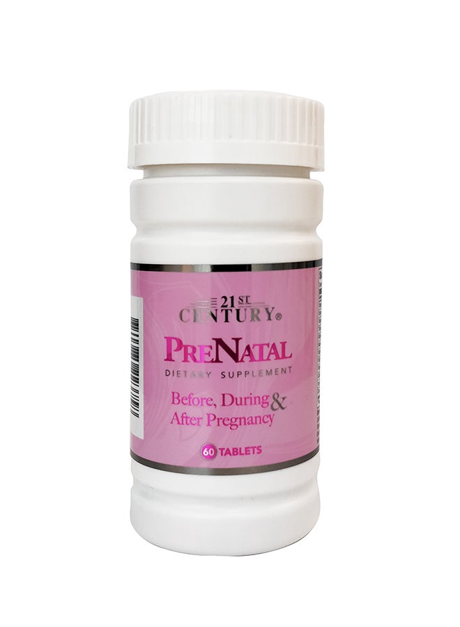 21st CENTURY - PreNatal With Folic Acid - 60 Tablets - Image 1