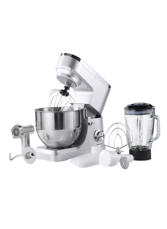 LAWAZIM 3-In-1 Multi Function Stand Mixer 7.0 L 1200.0 W 05-2151-01 Silver/Clear  - Image 2
