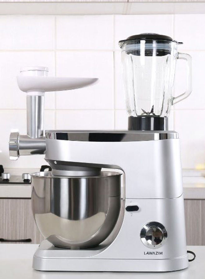 LAWAZIM 3-In-1 Multi Function Stand Mixer 7.0 L 1200.0 W 05-2151-01 Silver/Clear  - Image 3
